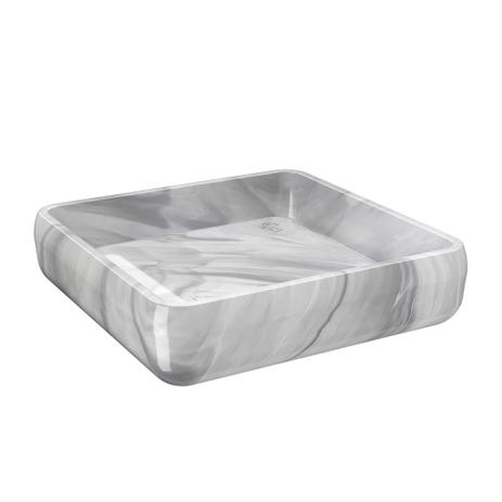 Saboneteira Cube Mármore Branco Coza - Brinox Menor preço em Saboneteira Cube Mármore Branco Coza - Brinox