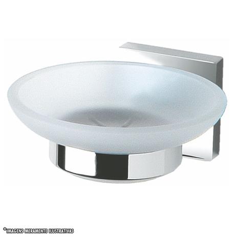 Saboneteira de parede perflex quadra - 12121010 Menor preço em Saboneteira de parede perflex quadra - 12121010