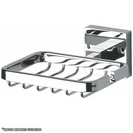 Saboneteira de parede perflex quadra c80 - 12120910 Menor preço em Saboneteira de parede perflex quadra c80 - 12120910