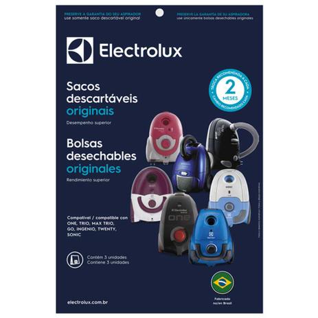 Saco coletor de pó para aspirador com 3 peças - Electrolux Menor preço em Saco coletor de pó para aspirador com 3 peças - Electrolux
