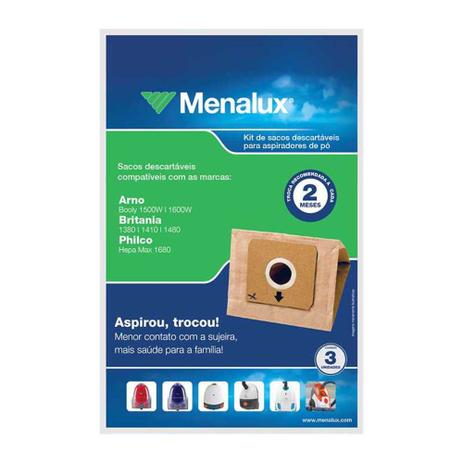Menor preço em Saco coletor de pó para aspirador com 3 peças - SIM02 - Menalux