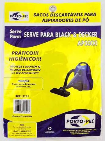 Saco De Aspirador Po Descartavel Black Decker Ap3000 - Porto-Pel é ruim? Saco De Aspirador Po Descartavel Black Decker Ap3000 - Porto-Pel é boa?