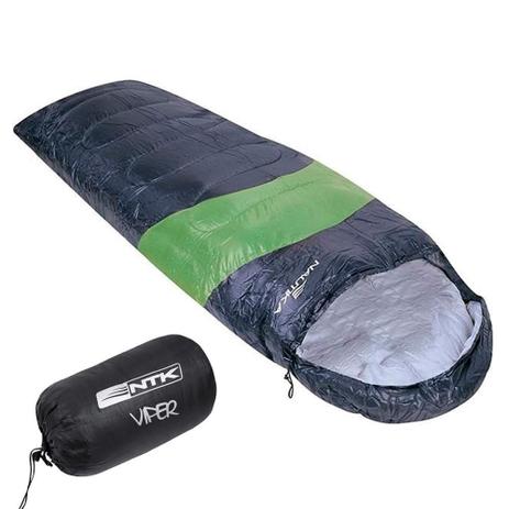 Saco de Dormir Camping Férias Nautika Viper 210 (180 + 30) x 75 cm - Preto e Verde Menor preço em Saco de Dormir Camping Férias Nautika Viper 210 (180 + 30) x 75 cm - Preto e Verde