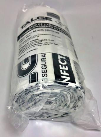 Saco De Lixo Infectante 30 Litros Branco C/ 100 Ud Qualidade - Talge Menor preço em Saco De Lixo Infectante 30 Litros Branco C/ 100 Ud Qualidade - Talge