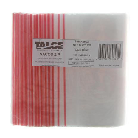 Saco de Plástico Zip Lock com Fecho Hermético nº 7 com 100 Unidades - Talge Menor preço em Saco de Plástico Zip Lock com Fecho Hermético nº 7 com 100 Unidades - Talge