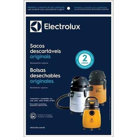 Saco Descartável Para Aspirador Electrolux Gt30n Kit C/3 Un. Menor preço em Saco Descartável Para Aspirador Electrolux Gt30n Kit C/3 Un.