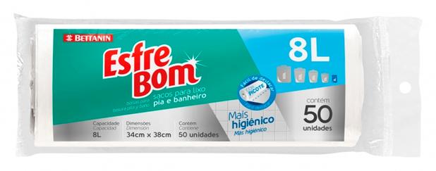 Saco Para Lixo Bettanin Transparente 8L 50 Peças -29519 Menor preço em Saco Para Lixo Bettanin Transparente 8L 50 Peças -29519