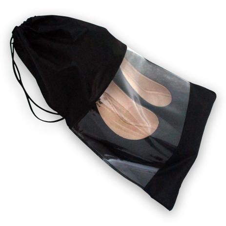 Saco para Sapato TNT com Visor de PVC 38cm (A) x 28cm (L) Preto - 10 Peças - Nacional Menor preço em Saco para Sapato TNT com Visor de PVC 38cm (A) x 28cm (L) Preto - 10 Peças - Nacional