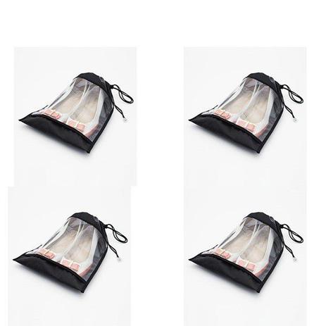 Saco para Sapatos VB Home com Visor Transparente Preto 4 peças Menor preço em Saco para Sapatos VB Home com Visor Transparente Preto 4 peças