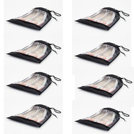 Saco para Sapatos VB Home com Visor Transparente Preto 8 peças Menor preço em Saco para Sapatos VB Home com Visor Transparente Preto 8 peças