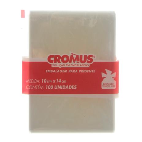 Menor preço em Saco Plástico 10 x 14cm Incolor 100un Cromus