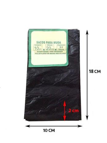 Saco Plástico para Mudas 10cm x 20cm Agrofit - Kit 1.000 unidades é boa?