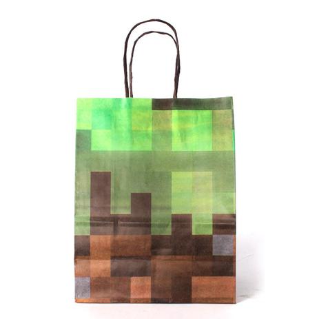 Sacola de Papel Kraft Minecraft unidade - Aluá festas Menor preço em Sacola de Papel Kraft Minecraft unidade - Aluá festas