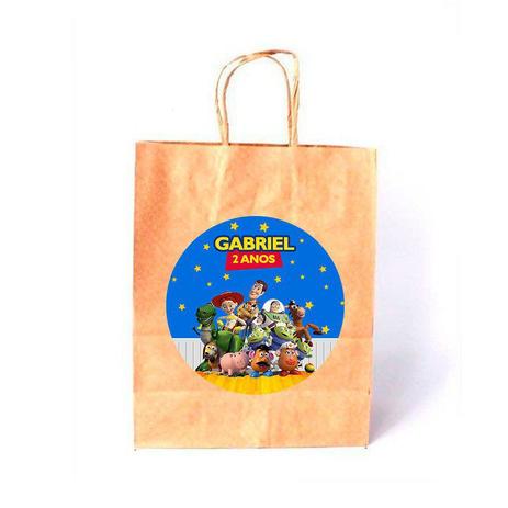 Sacola de Papel Kraft Personalizada 13,5x8x17cm Toy Story - Aluá festas Menor preço em Sacola de Papel Kraft Personalizada 13,5x8x17cm Toy Story - Aluá festas