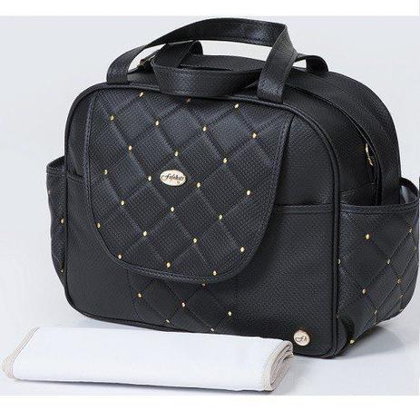 Sacola Maternidade Elegance Preta com Trocador - Fofokits SCE Menor preço em Sacola Maternidade Elegance Preta com Trocador - Fofokits SCE