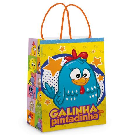 Sacola P/Presente Galinha Pintadinha Azul 39X32Cm C/10 - Cromus Menor preço em Sacola P/Presente Galinha Pintadinha Azul 39X32Cm C/10 - Cromus