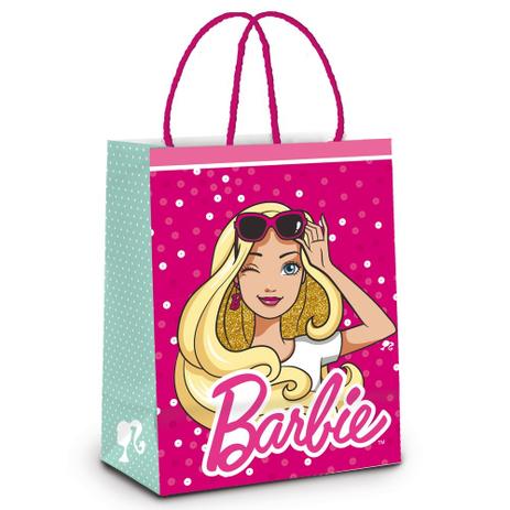 Sacola P/Presente Papel Barbie Rosa 26X19,5Cm C/10 - Cromus Menor preço em Sacola P/Presente Papel Barbie Rosa 26X19,5Cm C/10 - Cromus