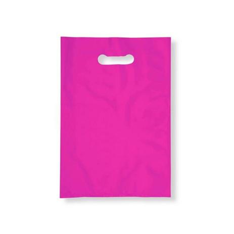 Sacola Plástica Boca de Palhaço Pink 20x30cm 100 Unidades - Plasfil