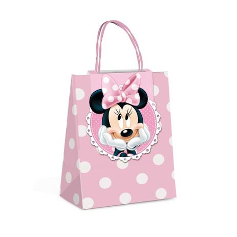 Sacola Presente C/Fecho Minnie Disney Rosa P 21,5X15Cm C/10 - Cromus Menor preço em Sacola Presente C/Fecho Minnie Disney Rosa P 21,5X15Cm C/10 - Cromus