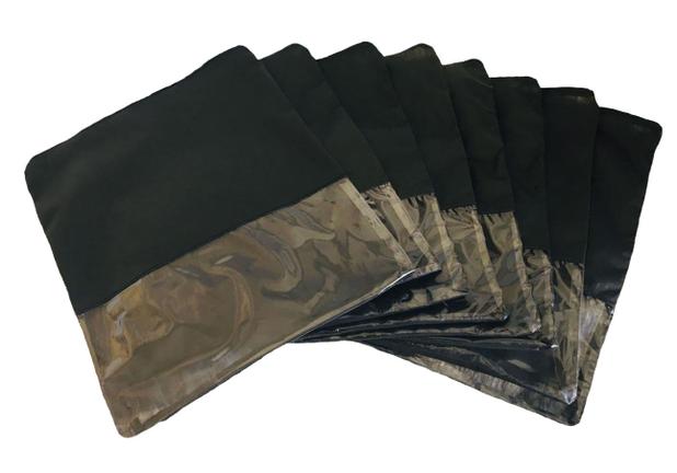 SACOS DE TNT COM CORDDÃO PARA SAPATOS COM MICA TRANSPARENTE (SEM LATERAL) -  TNT EMBALAGENS - TNT EMBALAGENS
