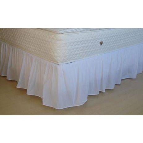 Saia Box Cama Casal King Com Elástico Branca - Colleone enxovais Menor preço em Saia Box Cama Casal King Com Elástico Branca - Colleone enxovais