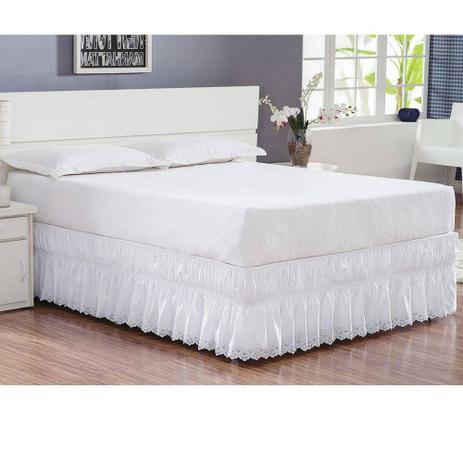 Saia Box Casal King Perolla Bordado Ultrassônico - Branco - Decor é boa?