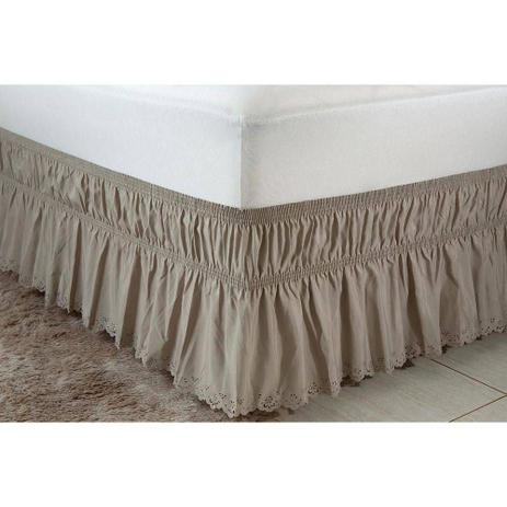 Saia Box para Cama Casal king Perola Tec Microfibra Avelã - Vivart Enxovais Menor preço em Saia Box para Cama Casal king Perola Tec Microfibra Avelã - Vivart Enxovais