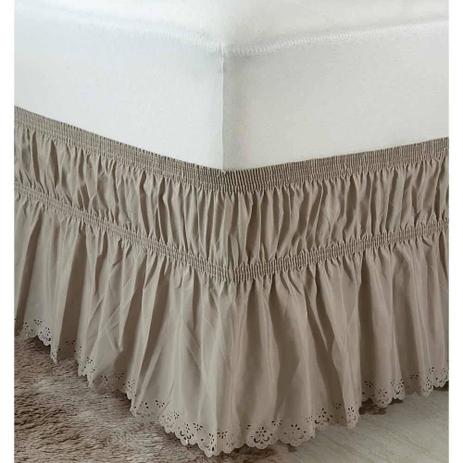 Saia Box para Cama Casal Queen Perola com Lese Tecido Microfibra - Fende - Decoralle é boa?