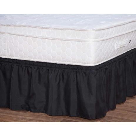 Saia Box Renata Ajustável para Cama Casal Padrão 01 Peça Tecido Microfibra - Preto - Aquarela Menor preço em Saia Box Renata Ajustável para Cama Casal Padrão 01 Peça Tecido Microfibra - Preto - Aquarela