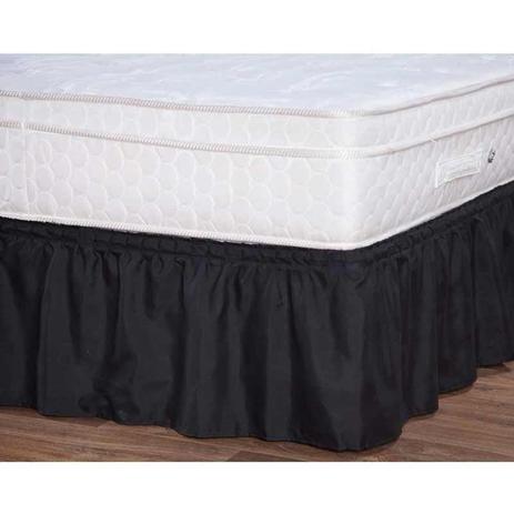 Saia Box Renata Ajustável para Cama Casal Queen 01 Peça Tecido Microfibra - Preto - Aquarela Menor preço em Saia Box Renata Ajustável para Cama Casal Queen 01 Peça Tecido Microfibra - Preto - Aquarela