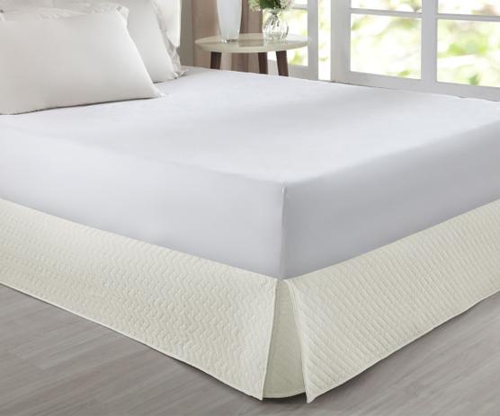 Saia Box Solteiro Matelada Retângulo Marfim Home Desing-Corttex Menor preço em Saia Box Solteiro Matelada Retângulo Marfim Home Desing-Corttex