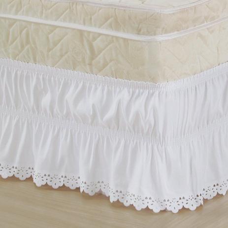 Saia Colchobox p/ Cama Solteiro Microfibra Elasticada Ultrassônica - Branco - Deccoralle Menor preço em Saia Colchobox p/ Cama Solteiro Microfibra Elasticada Ultrassônica - Branco - Deccoralle