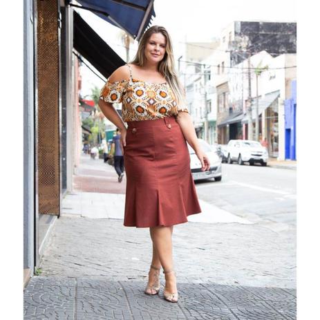 saia de linho com botao