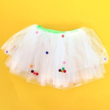 saia de tule carnaval infantil