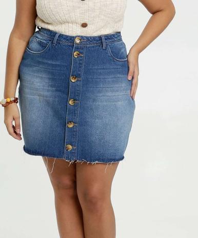 saia jeans plus size marisa