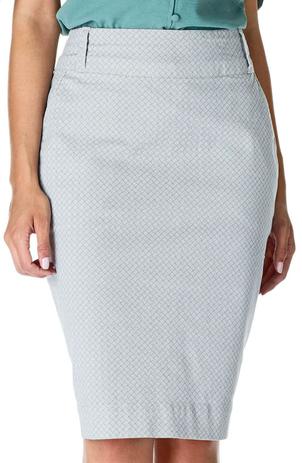 saia jeans cinza