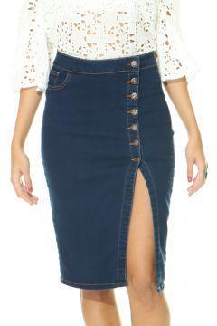 saia midi jeans lady rock