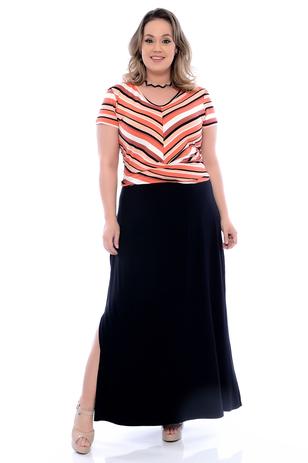 saias pretas plus size