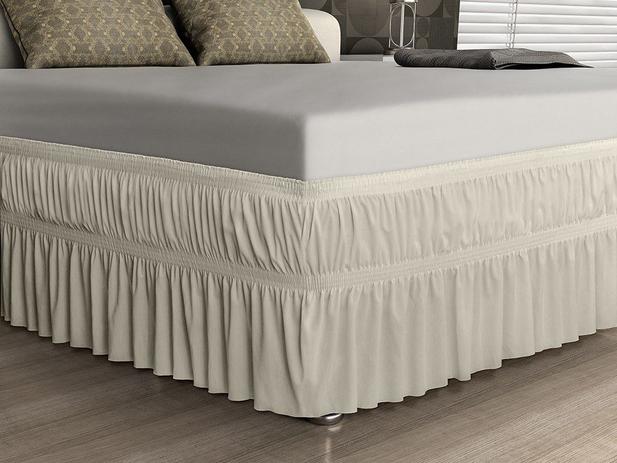 Menor preço em Saia P/ Cama Box - Malha - Casal - Palha - Adomes