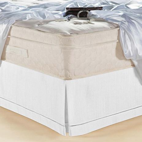 Saia Para Cama Box Casal Classic Rústica 01 Peça - Branco - Juma enxovais Menor preço em Saia Para Cama Box Casal Classic Rústica 01 Peça - Branco - Juma enxovais