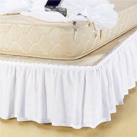 Saia para Cama Box Casal King Conjugado Pratic Branco - Vilela - Vilela enxovais Menor preço em Saia para Cama Box Casal King Conjugado Pratic Branco - Vilela - Vilela enxovais