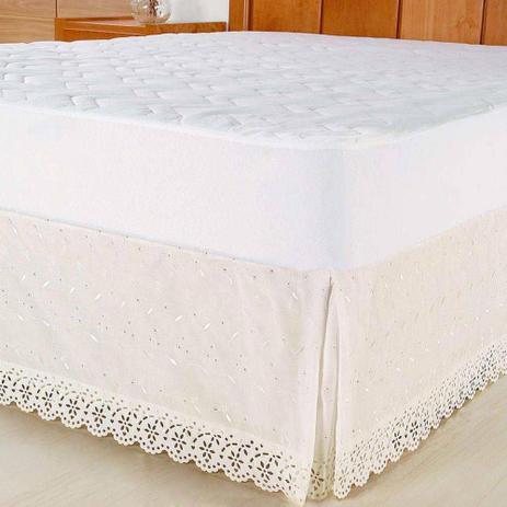 Saia Para Cama Box Lasie Ultrassônica Casal Palha - Vivart enxovais Menor preço em Saia Para Cama Box Lasie Ultrassônica Casal Palha - Vivart enxovais