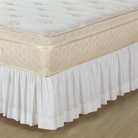 Saia Para Cama Box Queen Plumasul Franzida 160x200cm Branca Menor preço em Saia Para Cama Box Queen Plumasul Franzida 160x200cm Branca