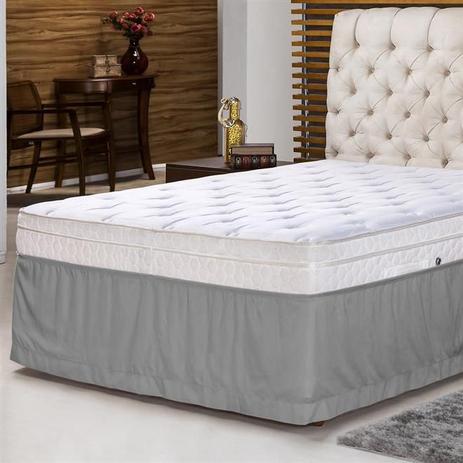 Saia Para Cama Box Solteiro 88 x 188 Cm Cinza 2444 Plumasul Menor preço em Saia Para Cama Box Solteiro 88 x 188 Cm Cinza 2444 Plumasul