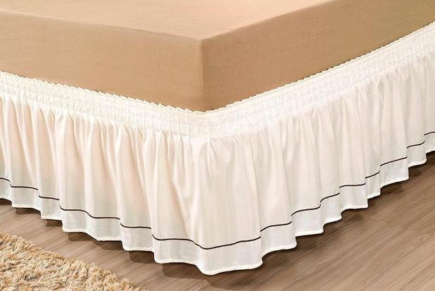 Saia Para Cama Box Solteiro Microfibra Pratic Com Detalhe Sutache Palha - Enxovais ibitinga é boa?