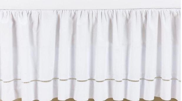 Saia para Mini Berço Branca Ponto Palito - I9 Baby Menor preço em Saia para Mini Berço Branca Ponto Palito - I9 Baby