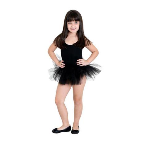 saia infantil tule preta