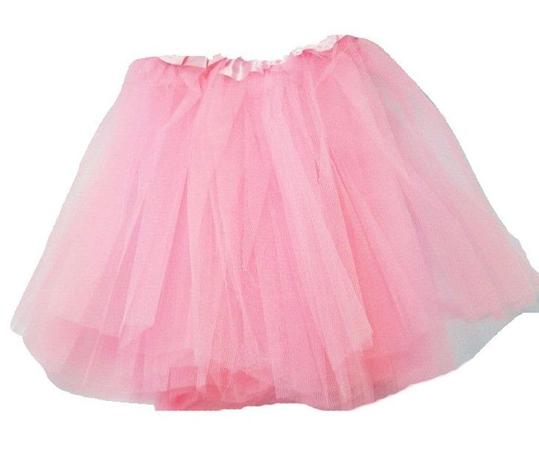 saia tule infantil rosa