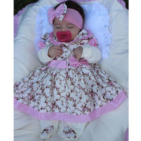 Saída De Maternidade Charmosa Flores 5 Peças - I9 baby Menor preço em Saída De Maternidade Charmosa Flores 5 Peças - I9 baby