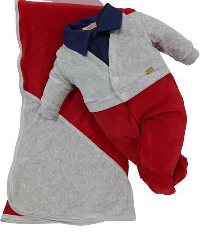 Saida de Maternidade Plush Bebê Menino Zafielo Luxo Ref 2064 Menor preço em Saida de Maternidade Plush Bebê Menino Zafielo Luxo Ref 2064
